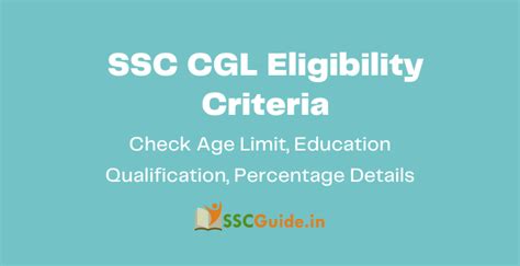 SSC CGL Eligibility Criteria 2024 Check Age Limit Education