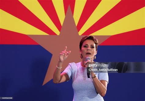 Arizona Republican Gubernatorial Candidate Kari Lake Speaks During A