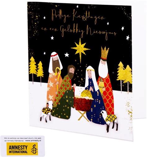 3 Pakjes Van 10 Kerstkaarten Amnesty International Kerststal Bethlehem