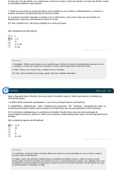 Simulado Av Sistema Financeiro Internacional Sistema Financeiro