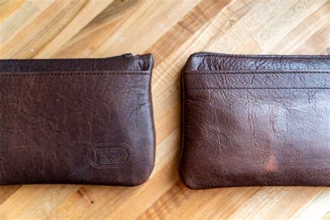 Leather Zipper Pouch Made In USA 9 X 5 Buffalo Billfold Company