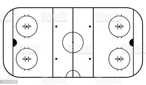 Hockey Arena White And Black Background Vector Illustration Eps 10