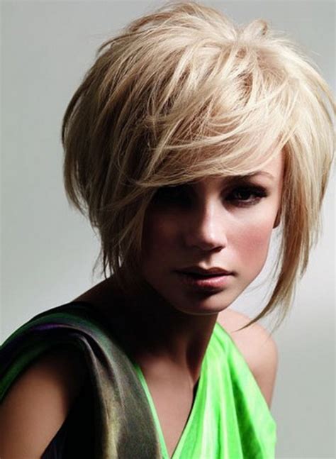 Short Hairstyles 2025 Sleek Blonde Bob Cut With Long Bangs Styles Weekly