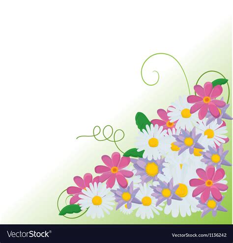 Floral corner background Royalty Free Vector Image