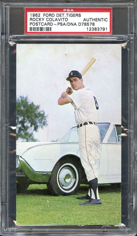 Lot Detail - 1962 Ford Detroit Tigers Rocky Colavito Autographed ...