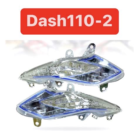 HONDA DASH110 V2 FRONT SIGNAL CLEAR SEPASANG SIGNAL LAMP ASSY SET