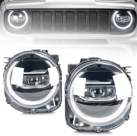 Partzer Led Headlights Assembly With Blue Flashing Function