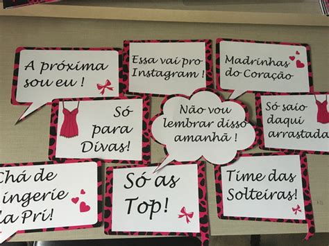Plaquinhas p fotos Chá de Lingerie Elo Produtos Especiais