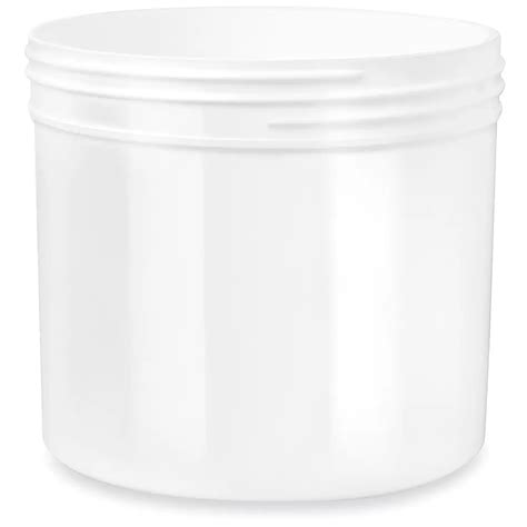 White Round Wide Mouth Plastic Jars Bulk Pack 32 Oz Jars Only S 14511b Jar Uline