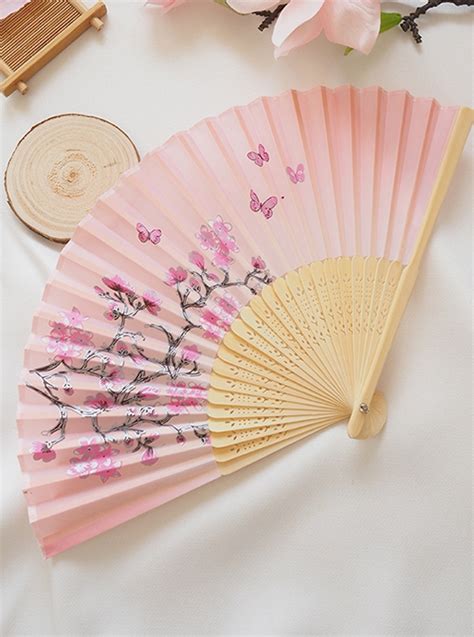 Traditional Japanese Style Versatile Cute Pink Sakura Print Light Wood