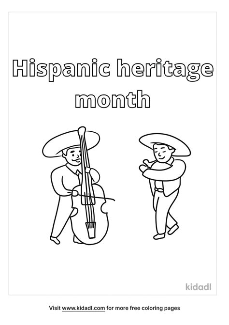 Free Hispanic Heritage Month Coloring Page Coloring Page Printables