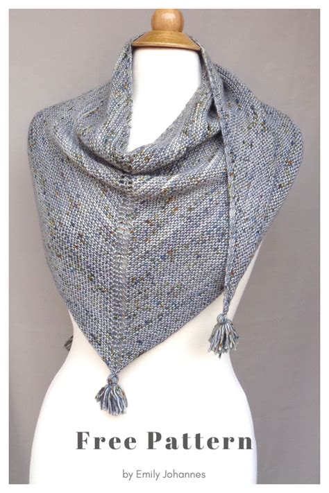 10 Triangle Garter Stitch Scarf Shawl Free Knitting Pattern