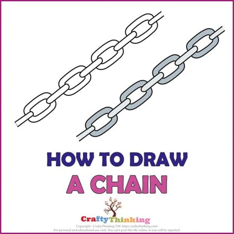 How To Draw A Chain Tutorial With Free Draw Chain Printable