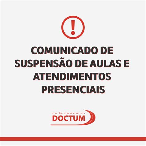 Comunicado De SuspensÃo De Aulas E Atendimentos Presenciais Es Rede