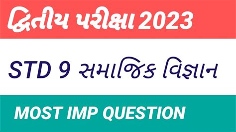 Std 9 Samajik Vigyan Imp Questions Class 9 Social Science Imp Dhoran