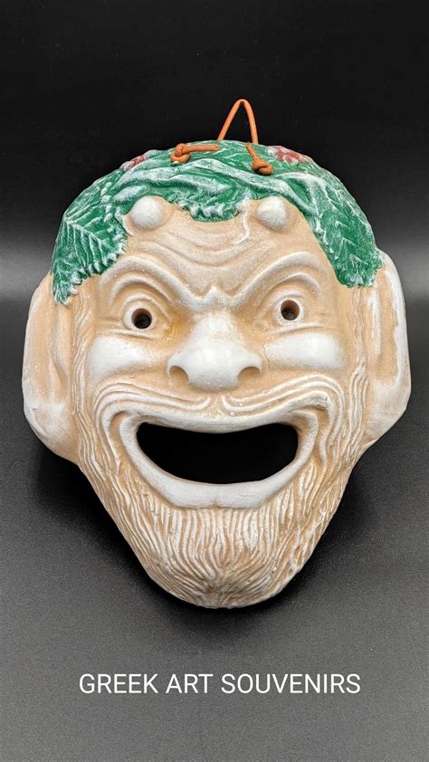 Comedy Ceramic Mask handpainted - Greek Art Souvenirs Vamvoukakis