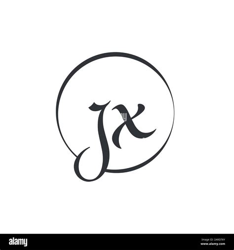 Letter JX Logo Design Vector Template Initial Linked Letter Design JX