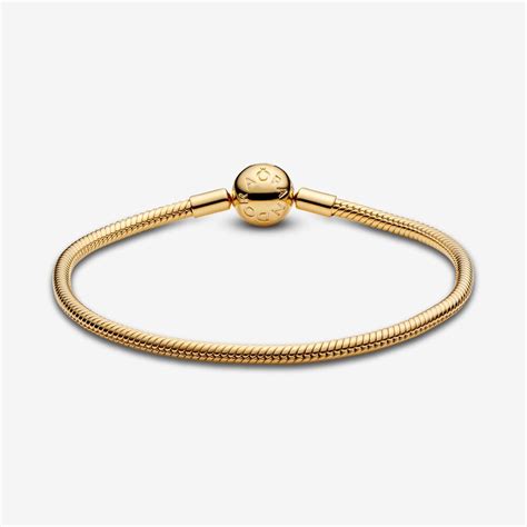 Pandora Shine™ Smooth 18k Gold Plated Bracelet Gold Pandora Canada