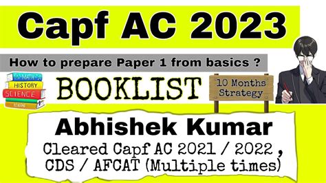 Booklist For Capf Ac Months Strategy For Capf Ac How