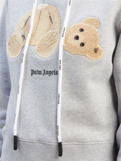 Palm Angels Bear Hoodie In Grey Palm Angels® Official