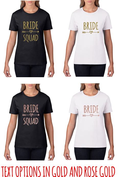 Bride To Be Bride Squad T Shirt Top Wedding Hen Do Party T Etsy