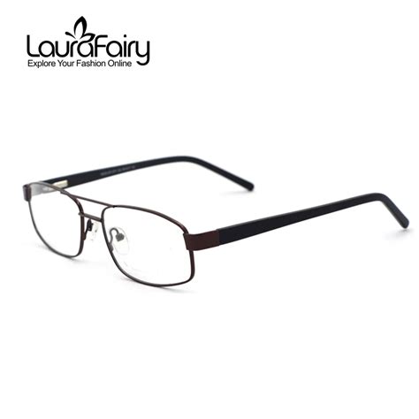 Laura Fairy Mens Stainless Steel Glasses Frame Double Bridge Spring