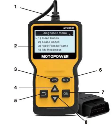 MOTOPOWER MP69033 Car OBD2 Scanner Code Reader User Manual