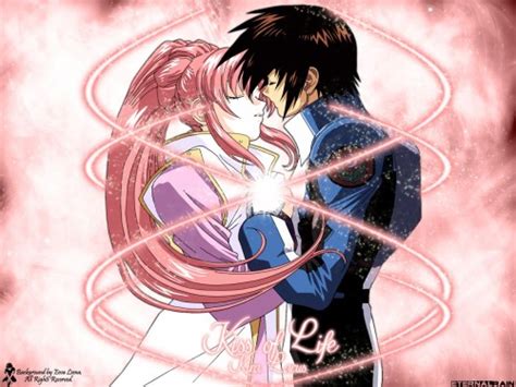 Mobile Suit Gundam Seed Wallpaper Kiss Of Life Kira And Lacus Minitokyo