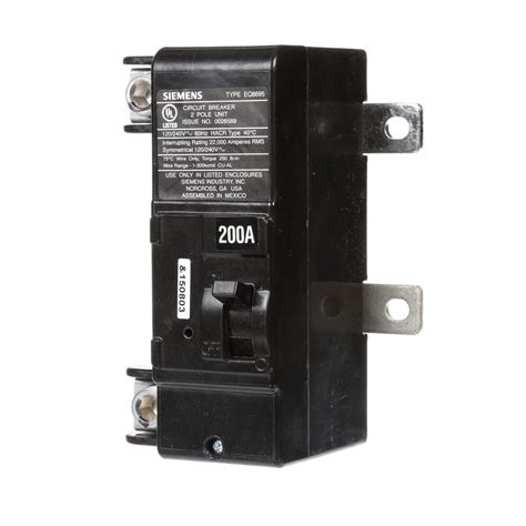 Siemens Qp 200 Amp 2 Pole Main Circuit Breaker At