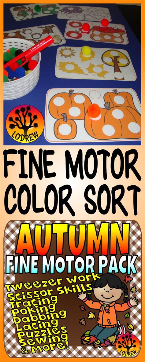 127 Pages Of Fall Centers Focusing On Fine Motor Skills Activities