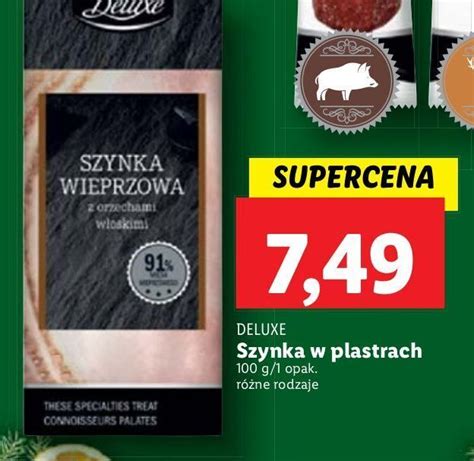 Promocja Szynka wieprzowa z orzechami włoskimi deluxe w Lidl