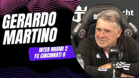 Inter Miami Cincinnati Fc Gerardo Martino Conferencia Post Partido