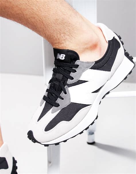 New Balance 327 Trainers Black White Terraces Menswear