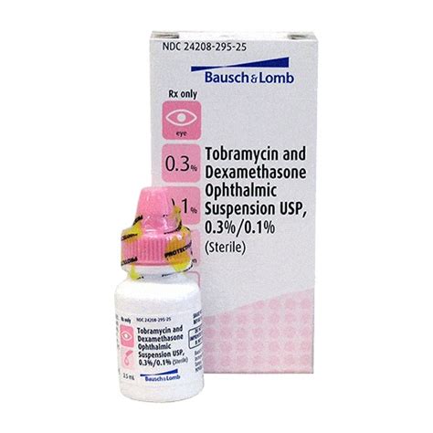 Tobramycin & Dexamethasone Drops 0.3%-0.1% - Ophthalmic Antibiotics