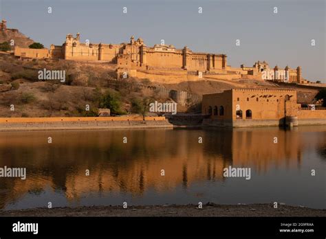 Amber Fort Wth Its Large Ramparts And Series Of Gates And Cobbled Paths