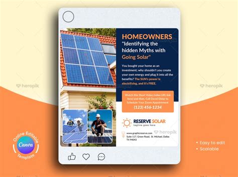 Solar Social Media Post Design Template Heropik Marketing Materials