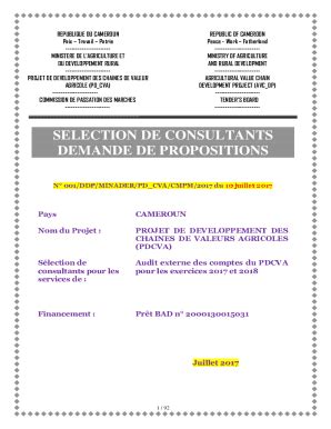 Fillable Online Demande De Propositions Typeutiliser Pour La Slection