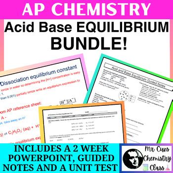 Ap Chemistry Acid Base Equilibrium Unit Bundle Powerpoint Guided