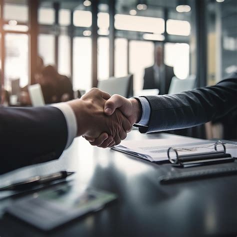 Premium Ai Image Business People Shaking Hands And Partnership In