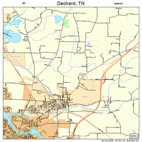 Decherd Tennessee Street Map 4719920