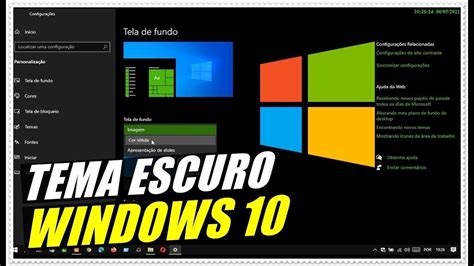 Como Ativar O Tema Escuro No Windows Passo A Passo Youtube