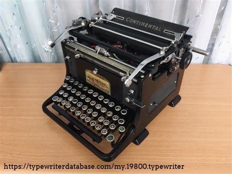 Continental Standard On The Typewriter Database