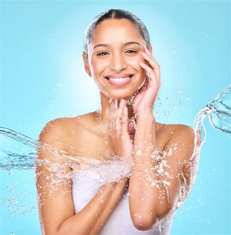 Premium Photo Water Splash And Shower With Portrait Of Woman In