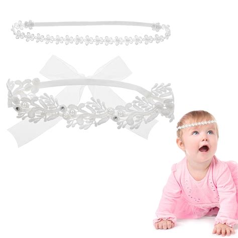 Amazon Ouligay Pcs Cute Soft Newborn Lace Floral Hairbands