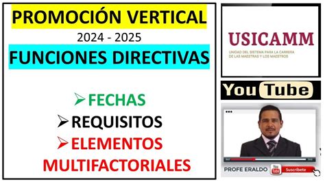 PROMOCIÓN VERTICAL 2024 FUNCIONES DIRECTIVAS REQUISITOS FECHAS