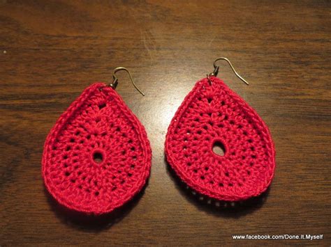 Tear Drop Earrings Crochet Earrings Pattern Bridal Earrings Drop Earring Patterns Crocheted