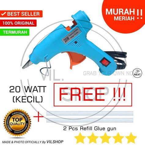 Jual Alat Pistol Lem Bakar Tembak 20 Watt Hot Melt Glue Gun 20w Lem