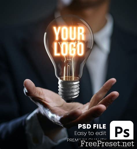 Glowing Bulb Logo Mockup Bundle Hh5cebt