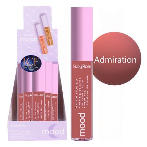 Box Batom Liquido Mood Ruby Rose Em Atacado Cor Admiration 12 Unid