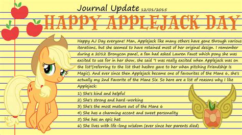 Happy Applejack Day 2015 By Deathfirebrony On Deviantart